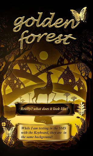 FREE-GO SMS GOLD FOREST THEME 1 تصوير الشاشة