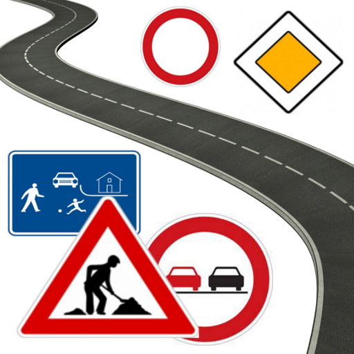 Driving school for kids, signs आइकन
