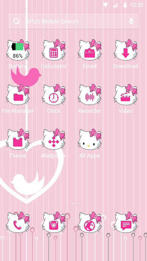 Beauty cat-APUS Launcher theme screenshot 2