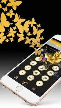 Golden Butterfly theme lock screen White jade screenshot 3