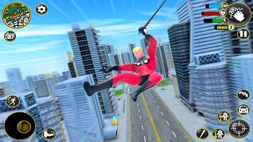 Rope Frog Ninja Hero - Spider Rope Crime Game screenshot 3