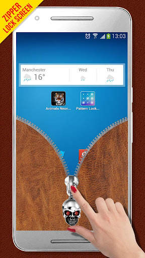 Leather Zipper Lock Screen 5 تصوير الشاشة