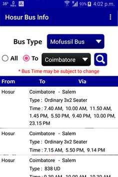 Hosur Bus Info screenshot 2