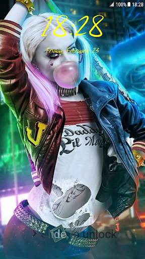 Harley Quin Pattern Lock Screen 1 تصوير الشاشة