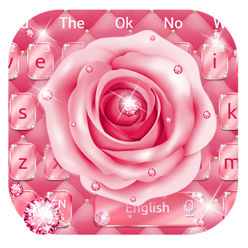Pink Rose Diamond Keyboard icon