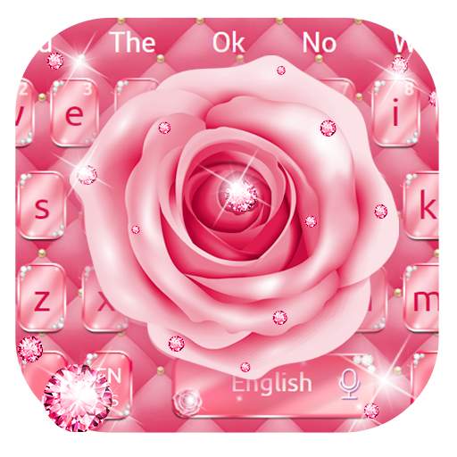 Pink Rose Diamond Keyboard 10001002