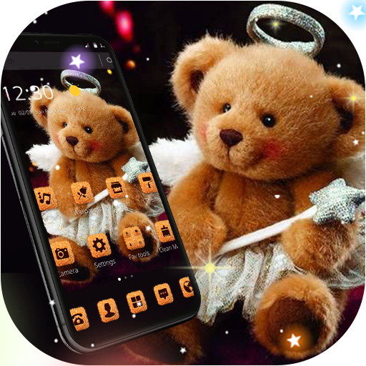 Cute Angel Teddy Bear Theme icon