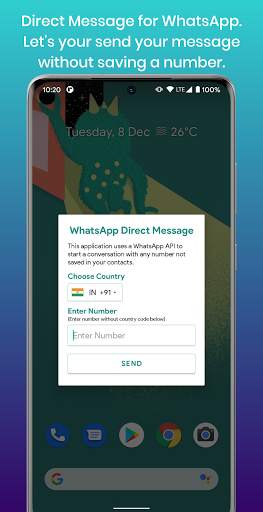 Direct Message for WhatsApp screenshot 1