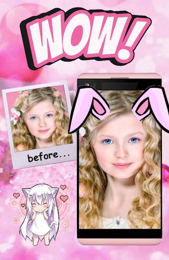 Bunny ears: rabbit face photo editor screenshot 1