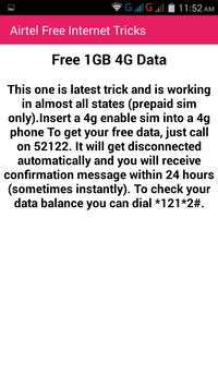 Airtel Free Internet Tricks For all sim screenshot 2