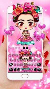 Pink Cute Girl keyboard screenshot 1