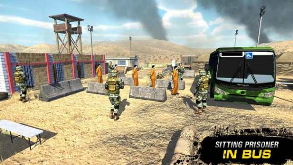 ArmyBus Prisoner Transport :3D Bus Simulator Games screenshot 3