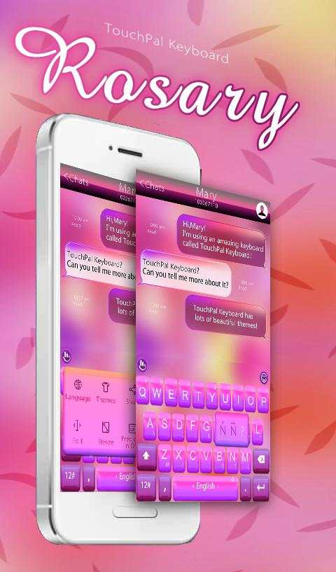Pink Rosa Keyboard Theme screenshot 1
