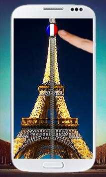 Paris Zipper Screen Lock 2 تصوير الشاشة