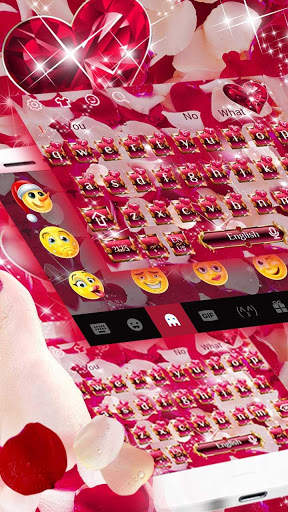 Diamond Heart Rose Keyboard screenshot 2