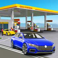 Real Gas Station Car driving logo