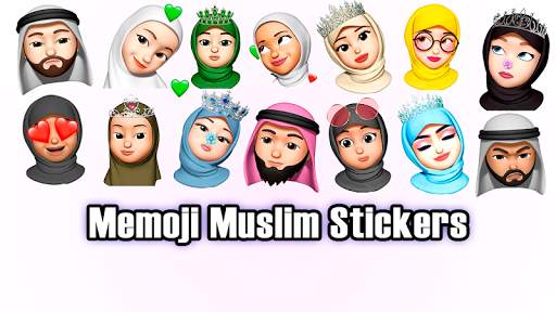 Memoji Hijab Islamic Muslim Stickers for WhatsApp screenshot 9