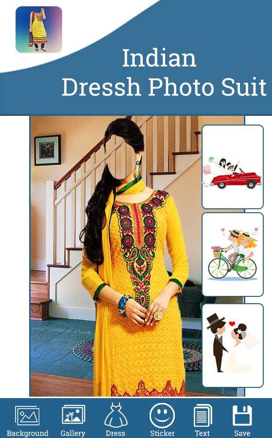 Indian Dress Photo Suit 3 تصوير الشاشة
