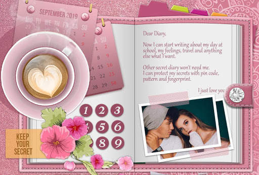Rose Gold Secret Diary With Lock screenshot 2