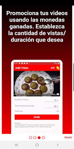 Promotor de videos - View4View - Vistas gratuitas screenshot 3