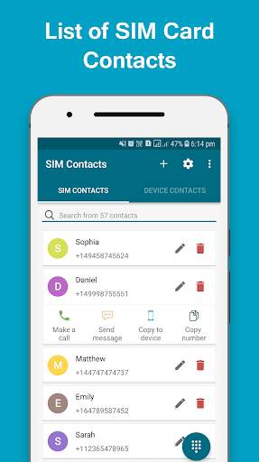 SIM Contacts screenshot 1