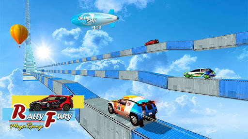 Mega Ramp Rally Fury Car Racing Stunts Tricky Test screenshot 6