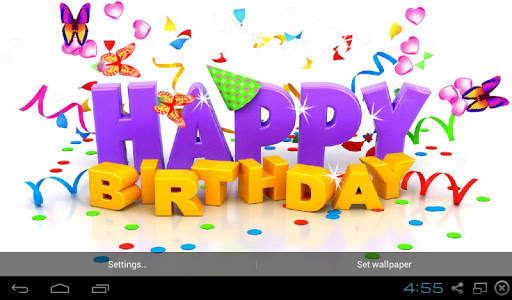 Happy Birthday Live Wallpaper - Screen Lock,Sensor screenshot 1