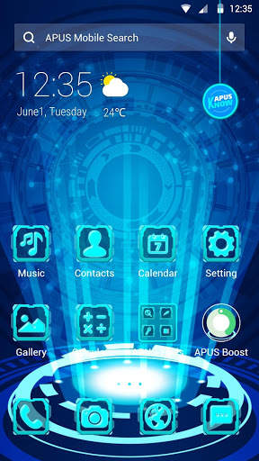 Cool Neon Technology theme for android free screenshot 1