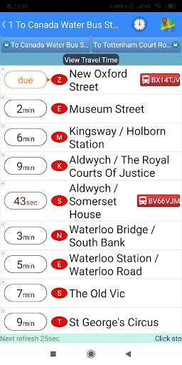 London Bus Tracker screenshot 2