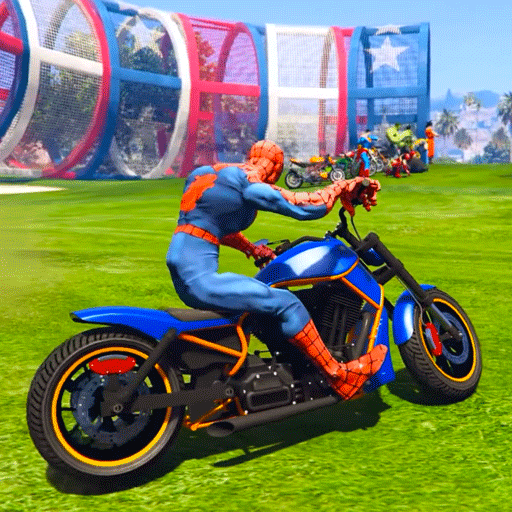Superhero Tricky Bike Race icon