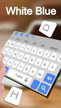 Simple White Blue Keyboard screenshot 2