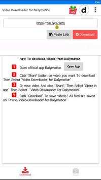 Video downloader for dailymotion screenshot 1