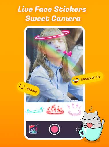 Live Face Stickers Sweet Camera screenshot 2