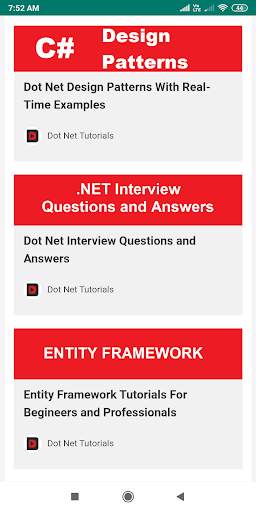 DOT NET TUTORIALS скриншот 3