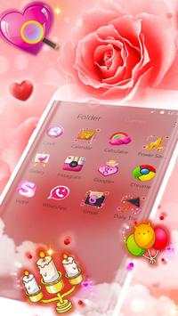 Pink Rose Flower Launcher Theme screenshot 4