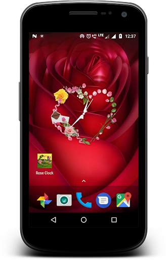 Rose clock live wallpaper screenshot 5