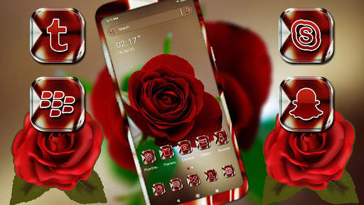 Red Rose Launcher Theme screenshot 1