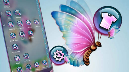 Pink Butterfly Launcher Theme screenshot 5