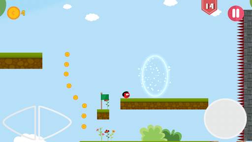 Super Red Jump Ball Mr Mustach screenshot 5