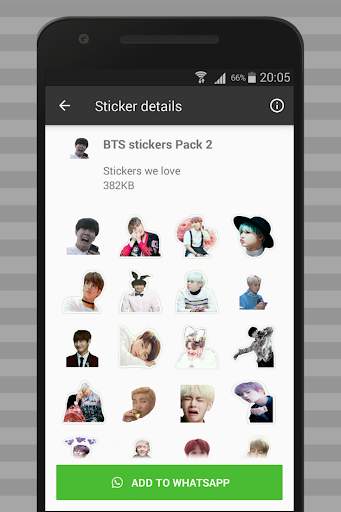BTS K-pop Stickers For WhatsApp-WAstickerApps screenshot 5