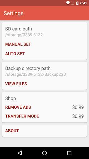 Backup2SD - File Backup screenshot 3