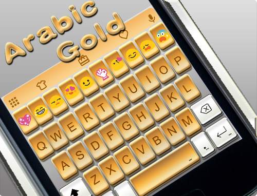 Arabic Gold Emoji Keyboard screenshot 5