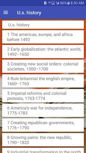 U.S. History Textbook & MCQ screenshot 2