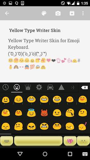 Yellow Type Writer Keyboard स्क्रीनशॉट 2