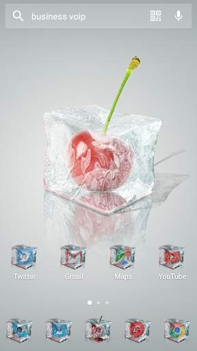 Tema 3D Ice Cubes Solo screenshot 5