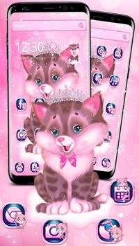 Pink Sweet Lovely Cat Theme screenshot 3