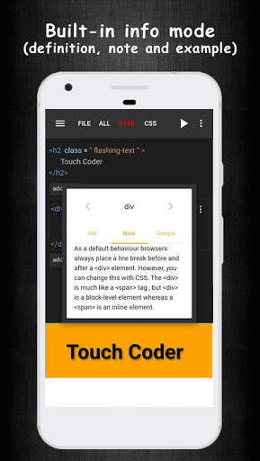 HTML CSS Live Code Editor & Learning 6 تصوير الشاشة