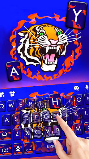 Fire Tiger Keyboard Theme screenshot 2