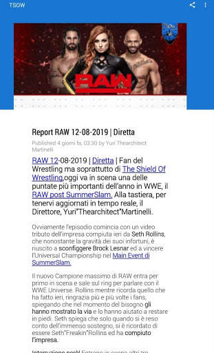 Wrestling News ITA  - The Shield Of Wrestling screenshot 7
