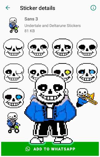 Sans Undertale and Deltarune Stickers for WhatsApp screenshot 4
